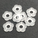 26mm 220pcs Clear Frosted Flower Acrylic Beads Jewelry DIY