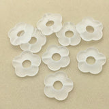 26mm 220pcs Clear Frosted Flower Acrylic Beads Jewelry DIY