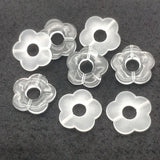 26mm 220pcs Clear/Frosted Flower Acrylic Beads Necklace Earrings DIY