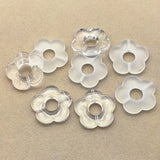 26mm 220pcs Clear/Frosted Flower Acrylic Beads Necklace Earrings DIY
