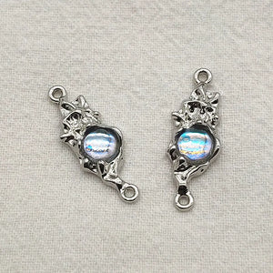 100pcs Zinc Alloy Pendant Resin Charm DIY Parts