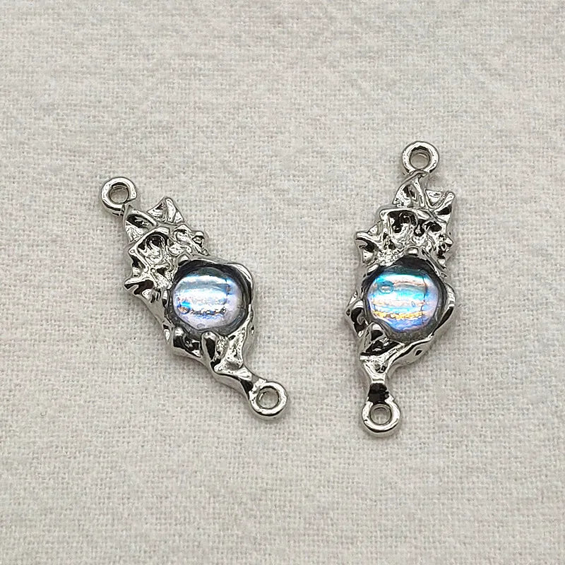 100pcs Zinc Alloy Pendant Resin Charm DIY Parts