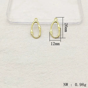 Arrival! 26x12mm 100pcs Zinc Alloy Oval Charm Earring DIY Jewelry Findings