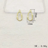 Arrival! 26x12mm 100pcs Zinc Alloy Oval Charm Earring DIY Jewelry Findings