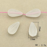 Acrylic Clear Frosted Drop Beads 190pcs DIY Jewelry Findings