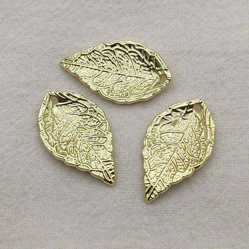 100pcs Leaf Pendants Zinc Alloy Charm for Necklace Earring DIY Jewelry Making