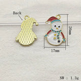 Christmas Snowman Pendant/Charm, 100pcs