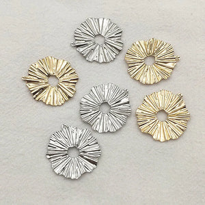 Arrival! 26x23mm 100pcs Brass Pendant Flower Charm Necklace Earring DIY Parts