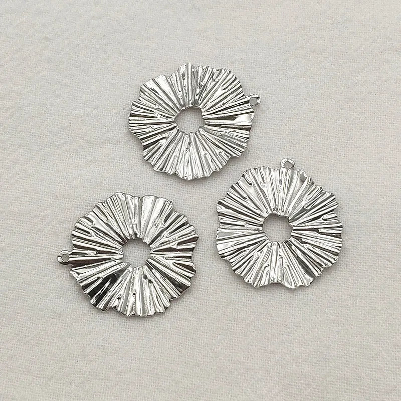 Arrival! 26x23mm 100pcs Brass Pendant Flower Charm Necklace Earring DIY Parts