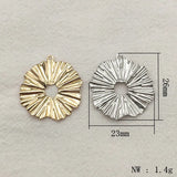Arrival! 26x23mm 100pcs Brass Pendant Flower Charm Necklace Earring DIY Parts
