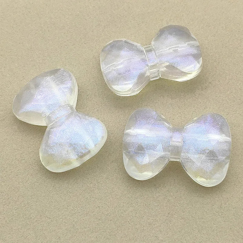 70pcs Clear Magic Bows Beads For Jewelry Making
