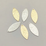 Brass Leaf Charm Pendants - 100pcs DIY Jewelry Findings