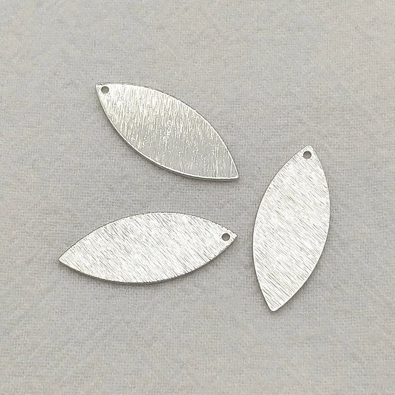 Brass Leaf Charm Pendants - 100pcs DIY Jewelry Findings