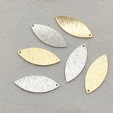 Brass Leaf Charm Pendants - 100pcs DIY Jewelry Findings