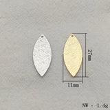 Brass Leaf Charm Pendants - 100pcs DIY Jewelry Findings
