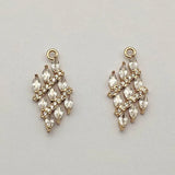 27x12mm CZ Pendants Copper Charms DIY Jewelry Findings