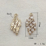 27x12mm CZ Pendants Copper Charms DIY Jewelry Findings