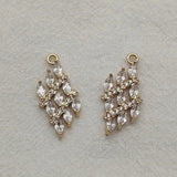 27x12mm CZ Pendants Copper Charms DIY Jewelry Findings