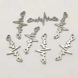 Stainless Steel Lightning Charm 200pcs Jewelry DIY Parts