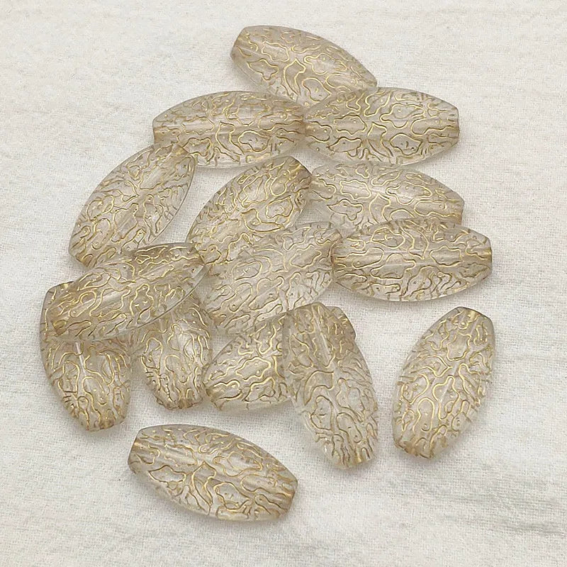 Bronzing Effect Oval Beads For Necklace/Earrings DIY Parts