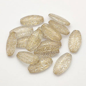 Bronzing Effect Oval Beads For Necklace/Earrings DIY Parts