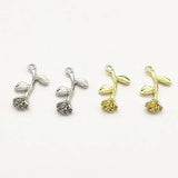 Arrival! 28x15mm 100pcs Zinc Alloy Flower Charm for Necklace DIY Parts
