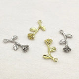 Arrival! 28x15mm 100pcs Zinc Alloy Flower Charm for Necklace DIY Parts
