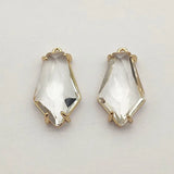 Clear Glass Charm Copper Pendants 30pcs