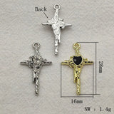 100pcs Cross Pendants Heart Charm for DIY Jewelry Making