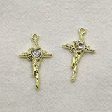 100pcs Cross Pendants Heart Charm for DIY Jewelry Making