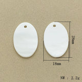 Real Nature Shell Oval Shape Charm For DIY Jewelry 50pcs
