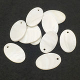 Real Nature Shell Oval Shape Charm For DIY Jewelry 50pcs