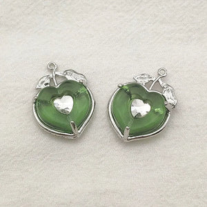 50pcs Resin Pendants Hearth Charm For Necklace/Earring DIY Parts
