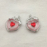 50pcs Resin Pendants Hearth Charm For Necklace/Earring DIY Parts