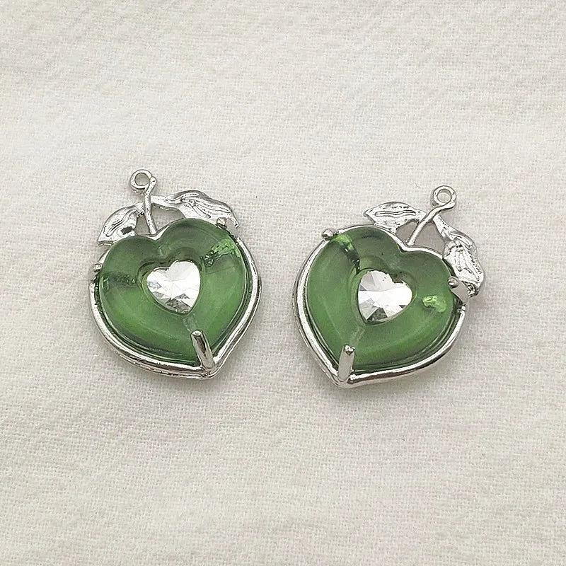 50pcs Resin Pendants Hearth Charm For Necklace/Earring DIY Parts