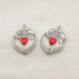 50pcs Resin Pendants Hearth Charm For Necklace/Earring DIY Parts