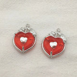 50pcs Resin Pendants Hearth Charm For Necklace/Earring DIY Parts