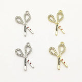 Arrival! 28x20mm 50pcs Rhinestone Scissors Charm For Earrings DIY