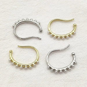 Zinc alloy Pearl Ear Clip for Earring DIY Parts Jewelry Findings