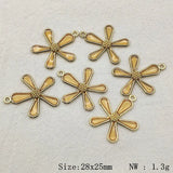 Flower Charm Pendants Zinc Alloy For DIY Jewelry 50pcs