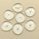 Clear Irregular Oblate Beads 120pcs for Jewelry DIY