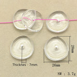 Clear Irregular Oblate Beads 120pcs for Jewelry DIY