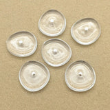 Clear Irregular Oblate Beads 120pcs for Jewelry DIY