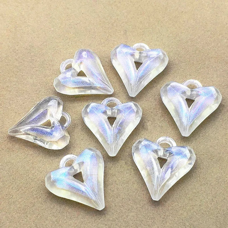 Arrival! 160pcs Clear Magic Heart Beads DIY Hair Accessories