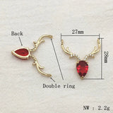 CZ Crystal Reindeer Charm Jewelry Findings