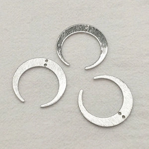 100pcs Copper Moon Charm Pendants for Jewelry Making
