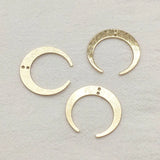 100pcs Copper Moon Charm Pendants for Jewelry Making
