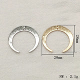 100pcs Copper Moon Charm Pendants for Jewelry Making