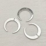 100pcs Copper Moon Charm Pendants for Jewelry Making