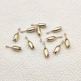 Copper/Zirconia Flower Charm 28x7mm 50pcs for Earrings DIY